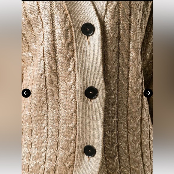 MSGM Metallic Gold Knit Cardigan (INT XL) - Picture 5 of 5